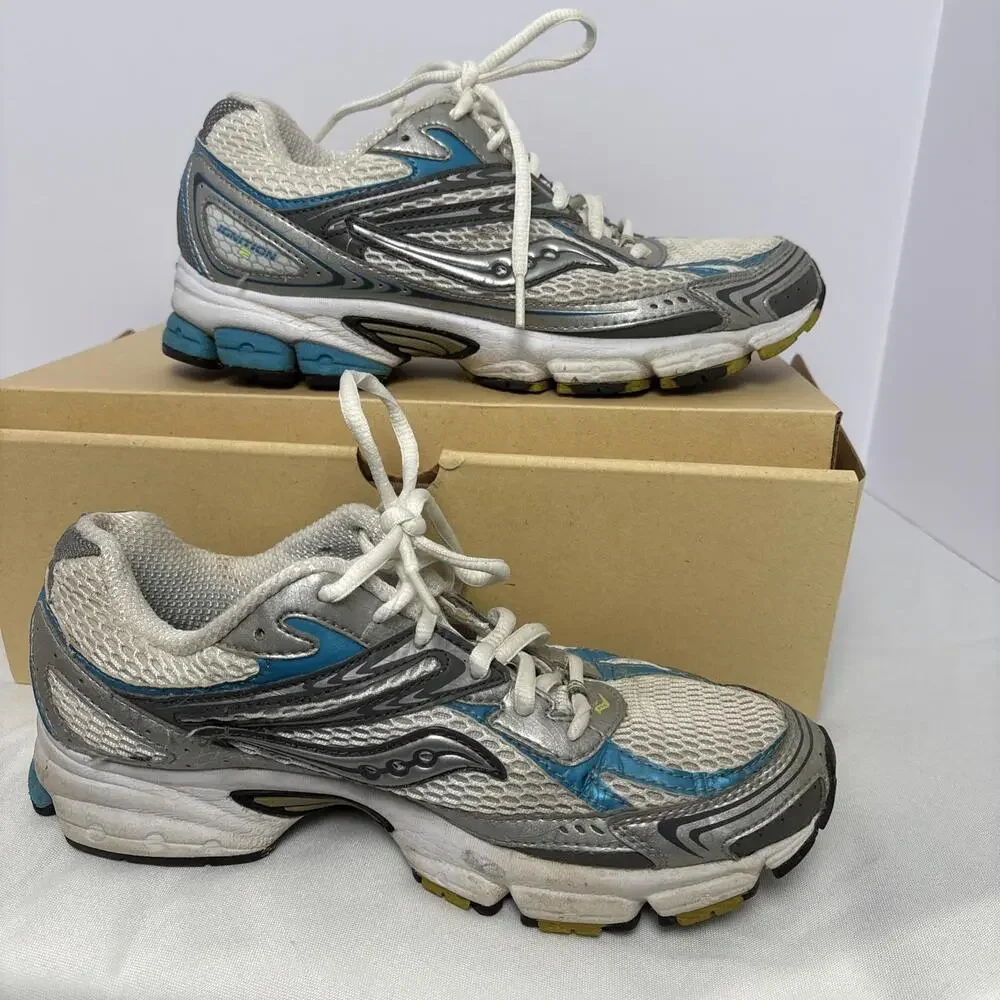 Saucony Ignition 2 Womens 7.5 Running Shoes Blue Silver Athletic Sneaker‎